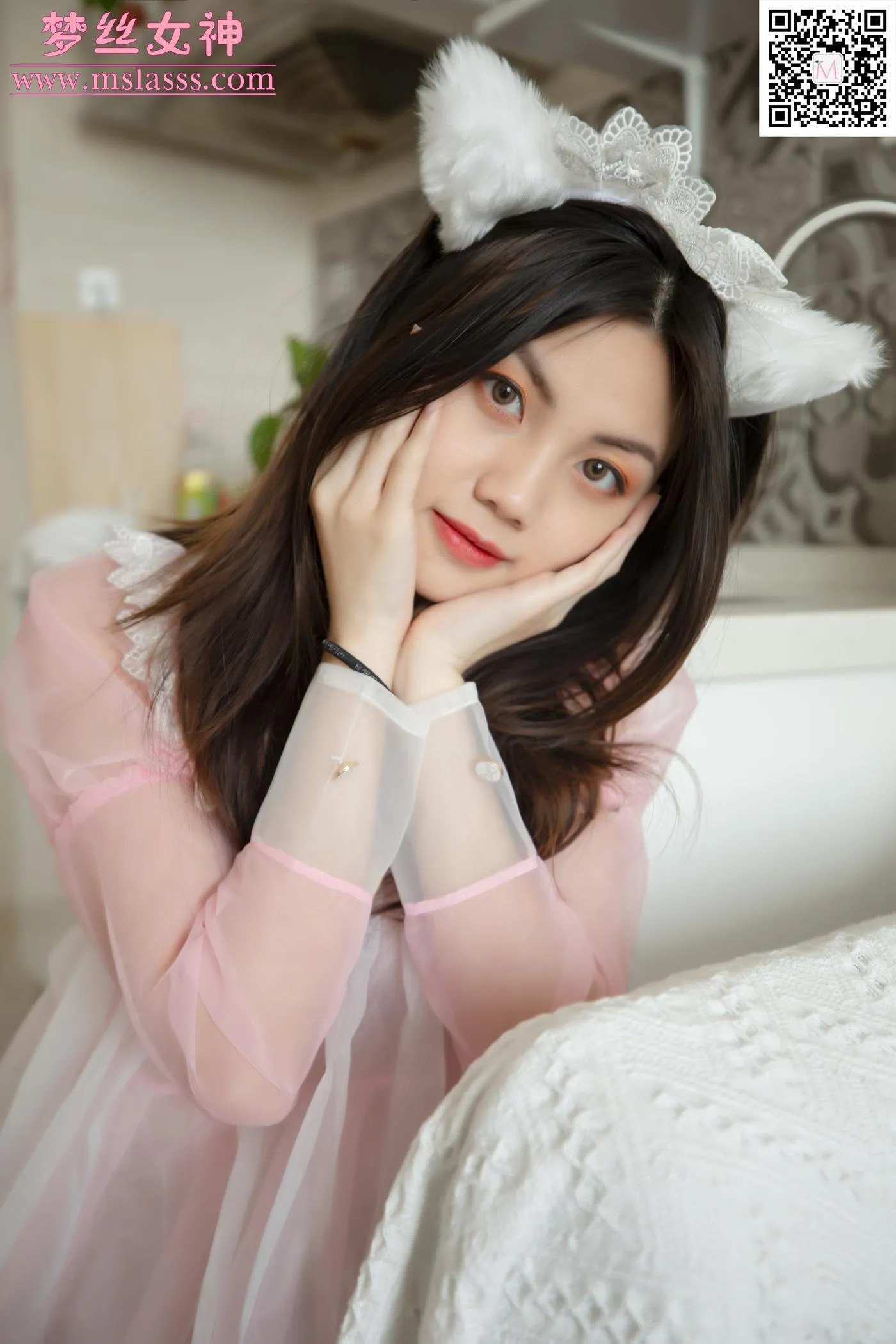 [MSLASS梦丝女神] 2020.04.18 NO.109 VV 粉红女仆 [62P]插图4